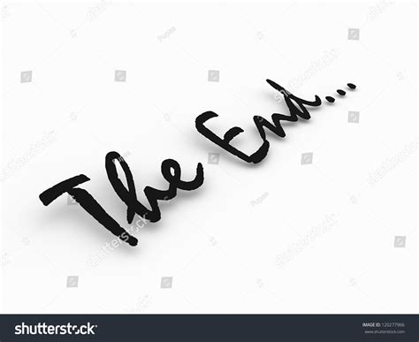 End Word On White Background Shadow Stock Illustration 120277966 ...