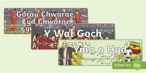 Baneri Arddangos Cwpan y Byd/Welsh Language World Cup Display Banners