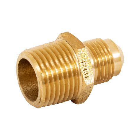 Niple Terminal para Gas 1/4" Flare x 3/8" NPT