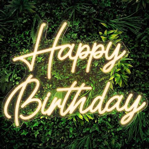 Happy Birthday Neon Sign for Backdrop with Dimmable Switch Birthday ...
