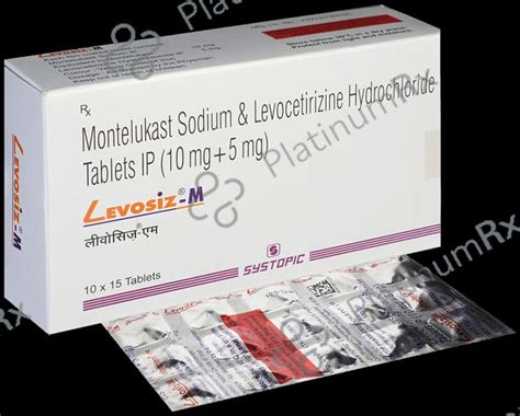 Levosiz M 5/10mg Tablet 15s - Save -56% on Substitute Medicine