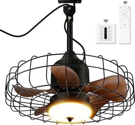 OKELI Outdoor Ceiling Fans Waterproof, Dimmable 3000K/4000K/6000K ...