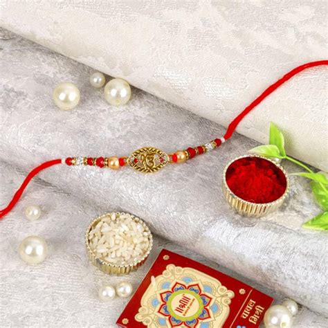 Send Elegant Beads Ik Onakr Rakhi Thread Online