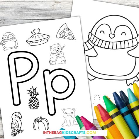 Letter P Coloring Pages (FREE Printables) • In the Bag Kids' Crafts
