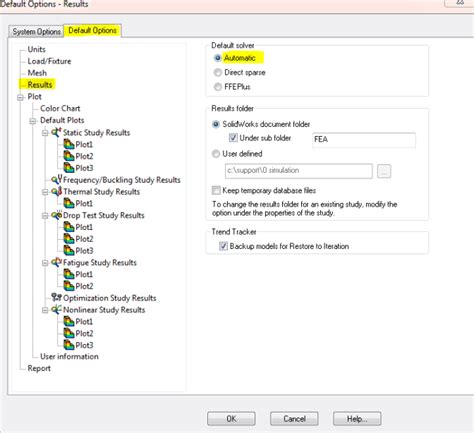 Image result for Ffeplus Solver Option in SolidWorks