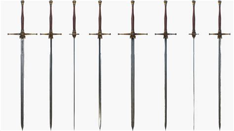 3D Fantasy Sword RPG Spanish Montante Mandoble Espadon Bastard Sword ...