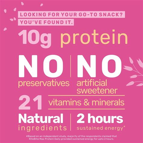 Max Protein Bar Daily Fruit and Nut Protein Bar – RiteBite Max Protein