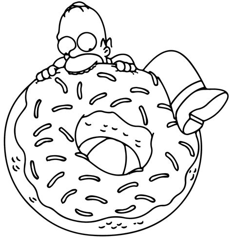 Homer Simpson Coloring Page - Coloring Home