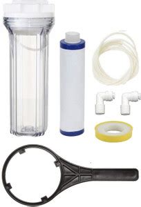 KRPLUS 10" Crystal Glass Clear Transparent Pre Filter Housing with 9 ...