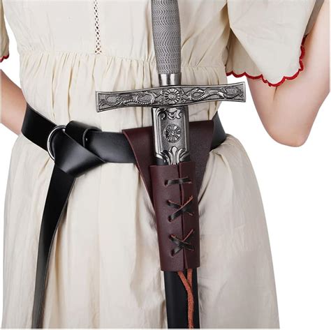 Buy Medieval Leather Sword Frog Viking Dagger Samurai Katana Holster ...