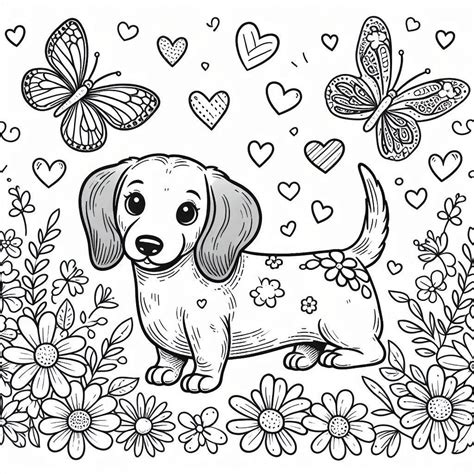 Dachshund coloring pages for kids – Artofit