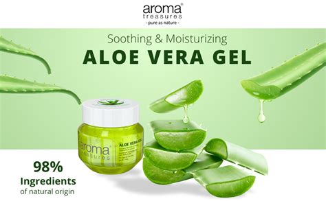 Aroma Treasures Aloe Vera Gel for Face, Body & Hair | Moisturizing ...