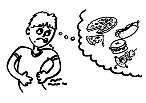 hungry black and white clipart - Clip Art Library