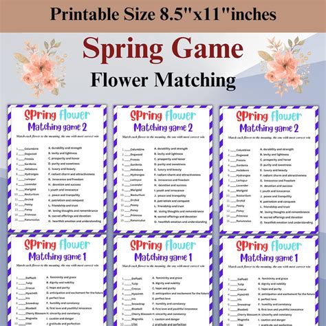 Image result for Flower Matching Game Printable