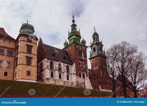 Krakow old town in spring editorial photo. Image of cracow - 258862266