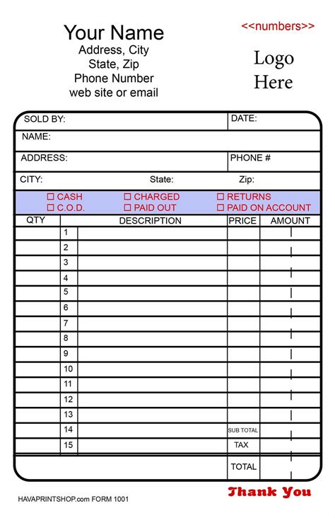 Image result for Custom Invoice Book