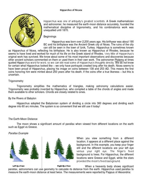 Hipparchus of Nicaea | PDF | Trigonometry | Stars