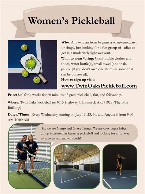 Womens Pickleball Clinic, 4015 Hwy 7, Bismarck, AR, United States ...