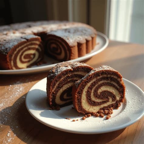 Light Chocolate-Vanilla Marble Cake