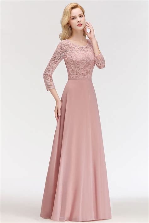 long sleeve pink dress