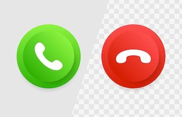 Phone call icon button accept and decline contact icons in modern ...