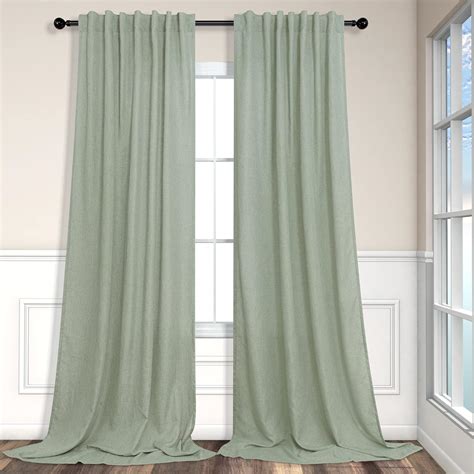 Amazon.com: Sage Green Curtains 84 Inch Length for Living Room 2 Panels ...