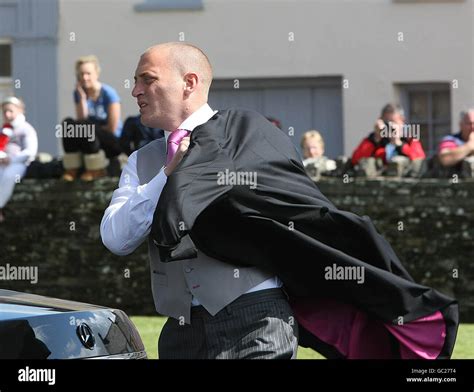 Brett Desmond, son of Dermot Desmond arrives for his wedding to Andrea ...