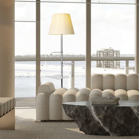 Chrome Prism Side Table Floor Lamp – Vakkerlight