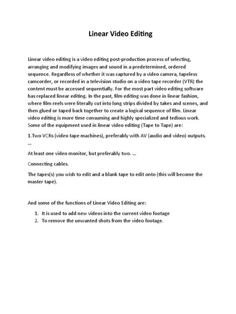 Linear Video Editing 的图像结果