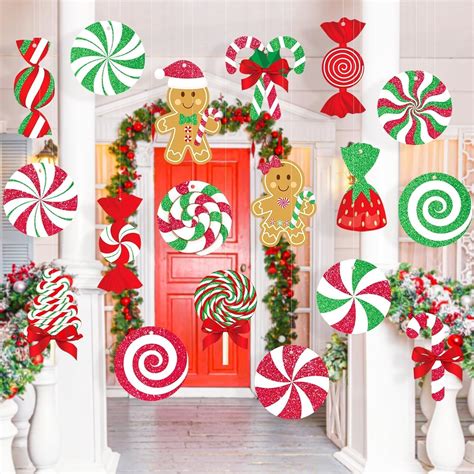 Amazon.com: GuassLee Candy Gingerbread Christmas Outdoor Decorations ...