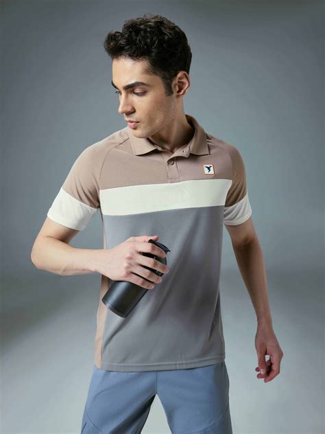 Men Slim Fit Polo T-shirt with Techno Cool+