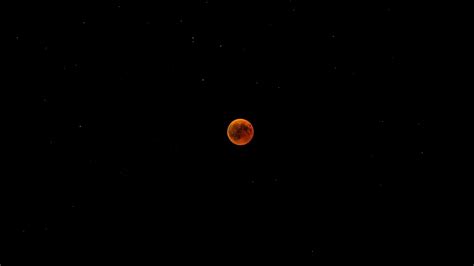 Download wallpaper 1366x768 full moon, red moon, eclipse, starry sky ...