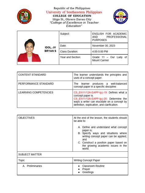 Image result for Ecap Lesson Plan Examples