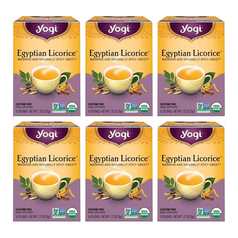 Amazon.com : Yogi Tea - Egyptian Licorice Tea (6 Pack) - Warming and ...