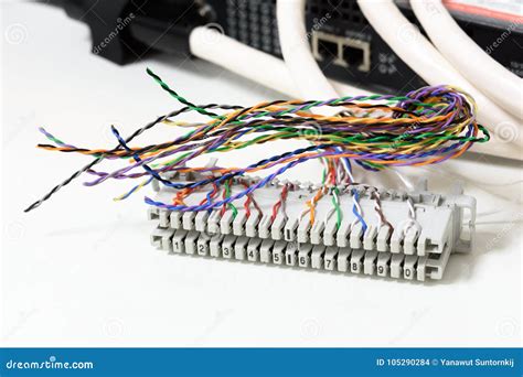 IP Telephony System, Telephone Cabling Patch Panel With Twisted Pairs ...