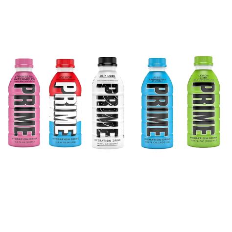 Prime Drink Variety Energy Drink Electrolyte Beverage (Lemon Lime, Meta ...