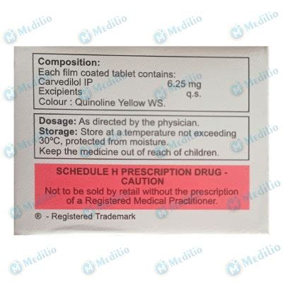 Edocar 6.25 Mg Tablet