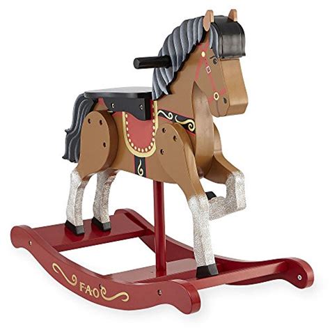 Buy FAO Schwarz BIG Classic Wooden Carousel Rocking Horse Kids Ride-On ...
