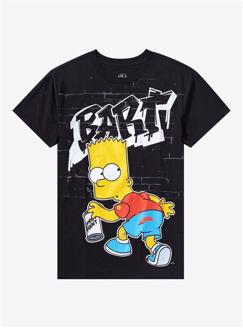 The Simpsons Bart Graffiti Flock T-Shirt | Hot Topic | The simpsons ...