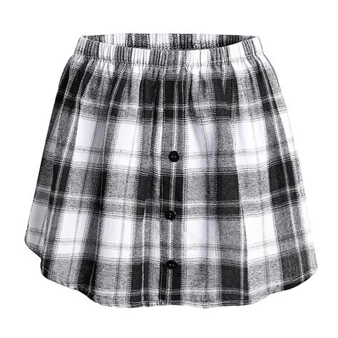Buy MYADDICTION Plaid Half Skirt Girls T-Shirt Hoodies False Bottom ...