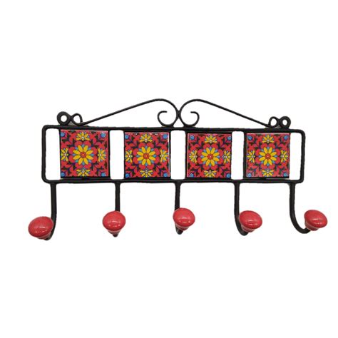 India Meets India Handicraft Wall Key Hook Coat Hanger Key Rack ...