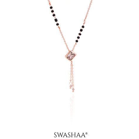 Anvi Rosegold Plated Mangalsutra – Swashaa