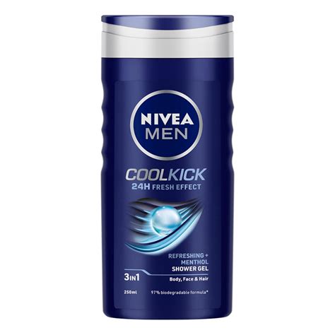 Buy NIVEA Men Body Wash, Cool Kick with Refreshing Icy Menthol, Shower ...