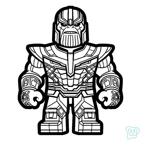 Thanos Lego Coloring Page