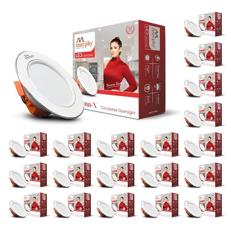 Murphy 7-Watt Croma Round LED Panel Conceal Down Light (Green, Pack of ...