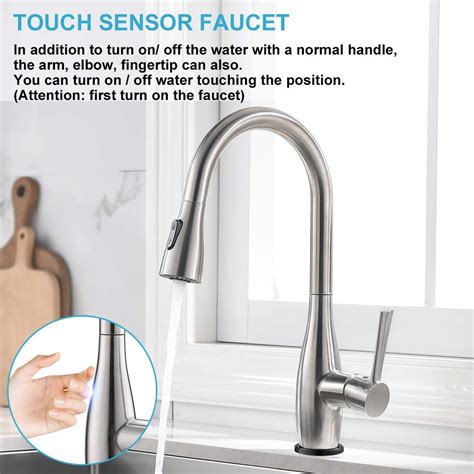 Buy CREA Touch Sensor Kitchen Tap, Pull Out Kitchen Mixer Tap with Dual ...