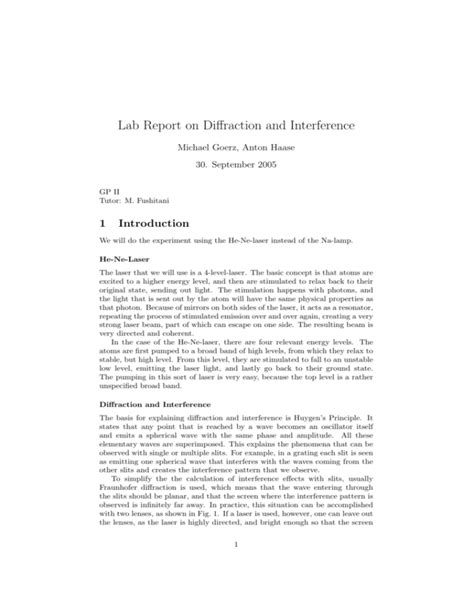 Image result for Interference and Diffraction Lab Report