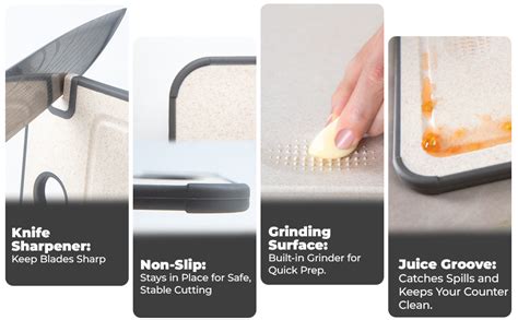 Buy Winkelen Double Sided Cutting Board with Knife Sharpner | Titanium ...
