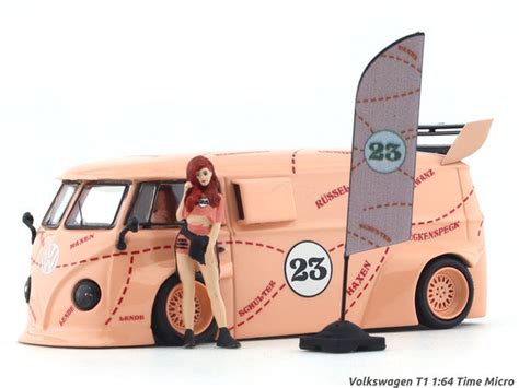 Volkswagen T1 Pink Pig 1:64 Time Micro diecast scale model collectible ...