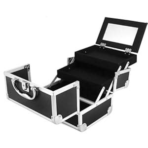 SIBY Aluminum Alloy Makeup Train Case for Women | 2 Layer Makeup ...